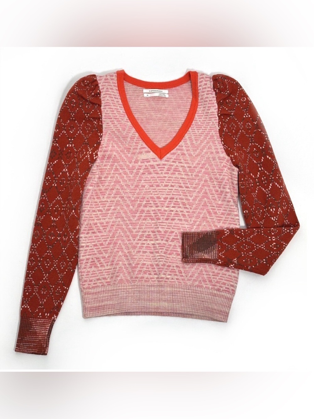 Anthropologie Cherie Puffed Sleeve Sweater